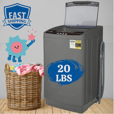 Full Automatic Washing Machine 20/15.6lbs Compact Laundry Washer w/ Drain Pump- picture