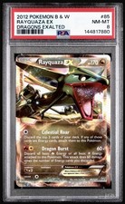 2012 POKEMON BLACK & WHITE DRAGONS EXALTED #85 RAYQUAZA EX PSA 8 NM MT picture