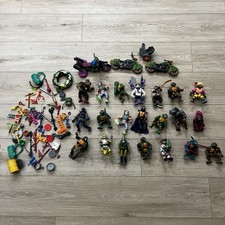 HUGE Lot VTG TMNT Teenage Mutant Ninja Turtles 21 Figures 3 Bikes & Accessories picture