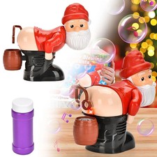 Bubble Blowing Santa - Fart Bubble Machine with Flashing Lights & Music Gift picture