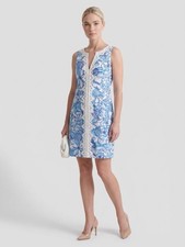 lily pulitzer dress Sz 10  Blue White Lobster Theme Cotton Lace picture