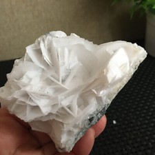 210g NATURAL white Phosphorescent Calcite Crystal Mineral Specimen B2001 picture