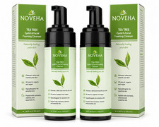 2 Pack Noveha Tea Tree Oil Foaming Face Cleanser 3.38 oz (x2) Gentle Skin Wash picture