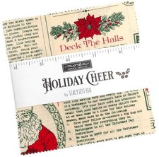 Moda HOLIDAY CHEER Charm Pack 100% Cotton 5-inch Precut Fabric Squares (42 pcs) picture