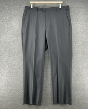 Santorelli Loro Piana Roma Dress Pants Men Size 38 Gray 100% Wool Made in Italy picture