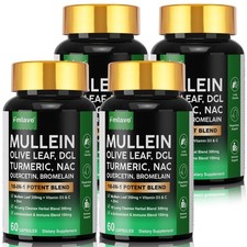 4pc 18-in-1 lung complex Mullein Extract Supplement, for Lungs Detox and Cleanse picture