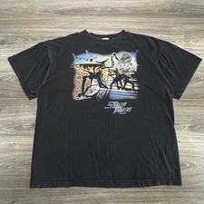 Vintage Starship Troopers Shirt Mens XL Black 1997 Movie Sci-Fi Tristar USA picture
