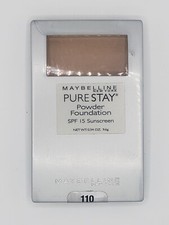NEW BROKEN SEAL Maybelline Pure Stay Powder Foundation SPF 15 Sun screen 110 TAN picture