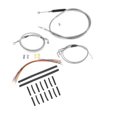 Chrome Clutch Brake Throttle CAN-Bus Cable Kit fit Harley Softail w/Non-ABS picture