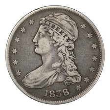 1838 Capped Bust Half Dollar Very Fine Condition picture