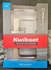 Kwikset Singapore Square Satin Nickel Bed/Bath Door Handle picture