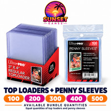 Ultra PRO Top Loaders + Penny Sleeves 100 200 300 400 500 Count Card Protectors picture