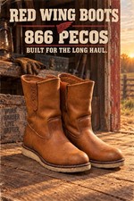 Vintage Red Wing Leather 866 Pecos Boots Men's Sz 8.5 D USA EU 41.5 picture