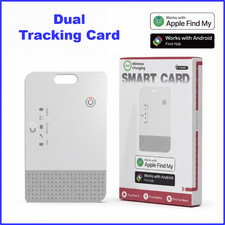 Slim Rechargeable Wallet Tracker Card Works with both iPhone & Google Find My picture