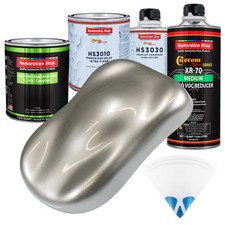 Pewter Silver Metallic Prem Quart Kit Low VOC URETHANE BASECOAT Auto Paint Kit picture