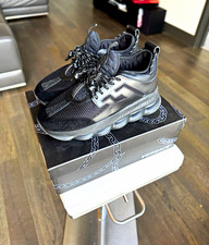 Versace Men's Chain Reaction Sneakers Black EU 45 US 12 picture