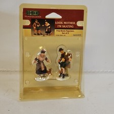 Lemax Look Mother I’m Skating Hearthside Village Christmas Accessory 1999 picture