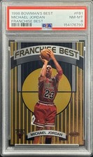 1998 BOWMAN'S BEST FRANCHISE BEST #FB1 MICHAEL JORDAN PSA 8 picture