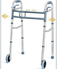 Medical King Walker With Wheels Lightweight Aluminum Up To 350 LBS NEW IN BOX picture