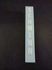 White Vertical Block Letter Schwinn Bicycle Decal Vinyl  picture