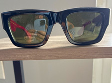 Gucci GG1668S 003 Women’s Square Sunglasses Black Frame Gray Tinted UV400 picture