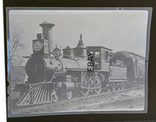 C. 1940s Pennsylvania Railroad PRR #723 Copy Negative D-3 No. 4-4-0 Locomotive picture