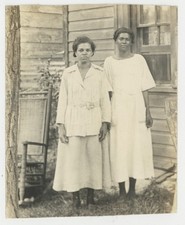 Impoverished African American Women 1910 Sad Poor Young Black Females Outdoors  picture