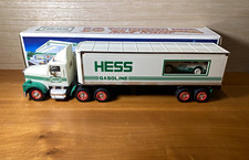 Vintage 1992 Hess Toy Truck 18 Wheeler And Racer Car In Original Box Complete picture