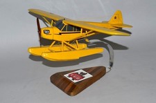 Piper J-3 Cub Float Sea Plane Yellow Private Desk Display 1/24 Model SC Airplane picture