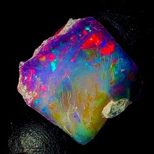 20 Ct Piece Black dry Opal Rough, Natural Cut Grade Opal Rough, Ethiopian Opal picture