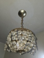 Vintage Chandelier Light W few Extra Crystals picture