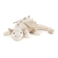 Large Snow Jellycat Dragon Plush 50cm - Stuffed  Toy w/ Tags & Dust Bag Gift picture