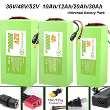 36V 48V 52V 12AH/20AH/30AH Battery for 100W-2000W Ebike Electric Bicycle Motors picture