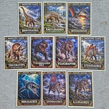 SET of 10 Dinosaur Good Custom ACEO Cards Prehistoric Jurassic Tyrannosaurus Rex picture