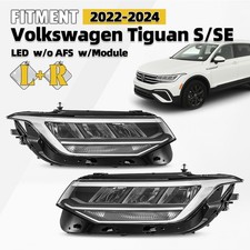 For 2022-2024 Volkswagen Tiguan S|SE LED Headlights W/O AFS Left Right Pair picture