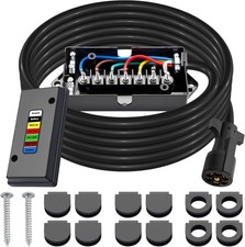 CheeMuii 15 FT Trailer Wiring Harness Kit Heavy Duty 7 Way Cord 15 ft picture