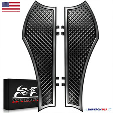 Driver Anti-Slip Stretched Floorboards Footpegs For Harley Touring 86-2025 Black picture