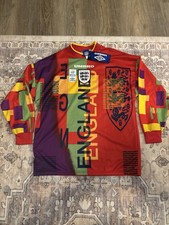 VINTAGE 1995 1996 Umbro England Goalkeeper Jersey Euro 96 Fruit NWT Sz L READ picture