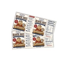Beaver Juice Joke Can Labels Set of 2 Funny Prank Wrap Gag Gift Novelty picture