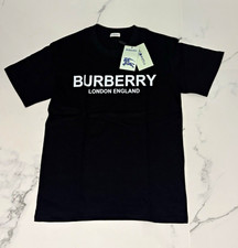 Burberry Men's M Black Graphic Logo Print Crew Neck Short Sleeve T-Shirt picture