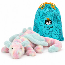 Jellycat Lazulia Dragon Large Rainbow Pastel Plush Stuffed Animal Soft Toy picture