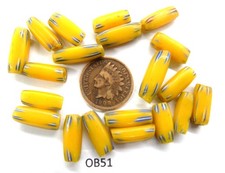 20 Venetian Original  OLD Striped Antique Trade Beads   OB51  BG 86 picture