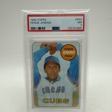 1969 Topps Fergie Jenkins #640 PSA 7 NM picture