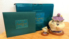 Disney WDCC Beauty & The Beast Mrs Potts & Chip Good Nigh, Luvt Box & Sealed COA picture