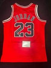 Chicago Bulls Red Jersey Signed Autographed Michael Jordan Fanatics COA picture