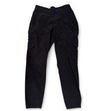 Athleta Black Cargo Joggers Womens Size 6 Lightweight Tapered Pants picture