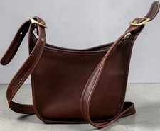 VTG 90s Coach Legacy Janice 9950 Mahogany Brown Leather Crossbody Bag Purse USA picture