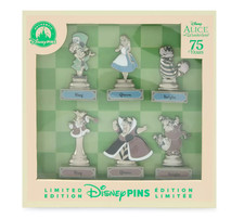 Alice in Wonderland 75th Anniversary Pin Set LE Limited Edition 1600 (In Hand) picture