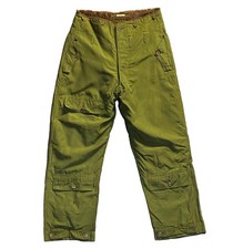 Vtg 1940s WWII USAAF Type A-10 Flight Winter Flying Trousers Willis Geiger 34 picture