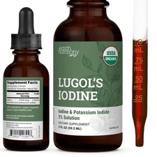 Organic Lugol's Iodine Liquid Drops Supplement - 2% 2 Fl Oz (Pack of 1) picture